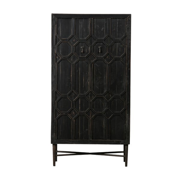 Черен шкаф от рециклирана дървесина 75x143 cm Bequest - BePureHome