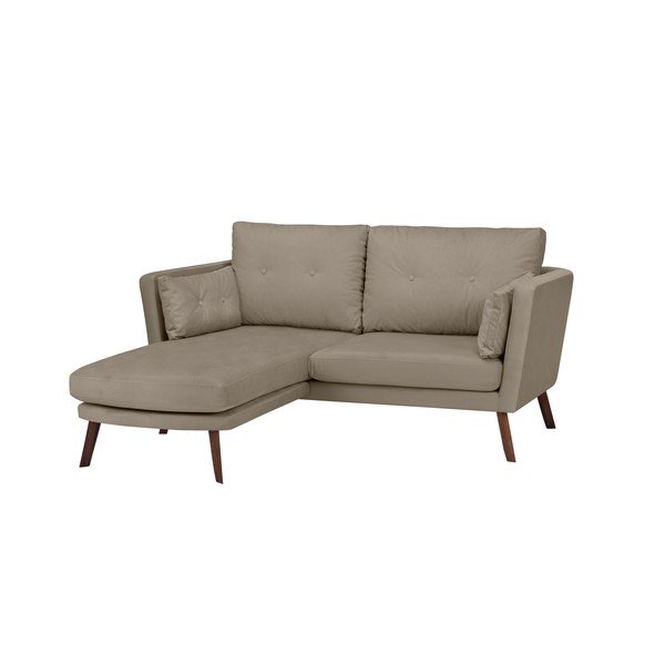 Тъмнобежов триместен диван Elena, с шезлонг в левия ъгъл - Mazzini Sofas-image-4
