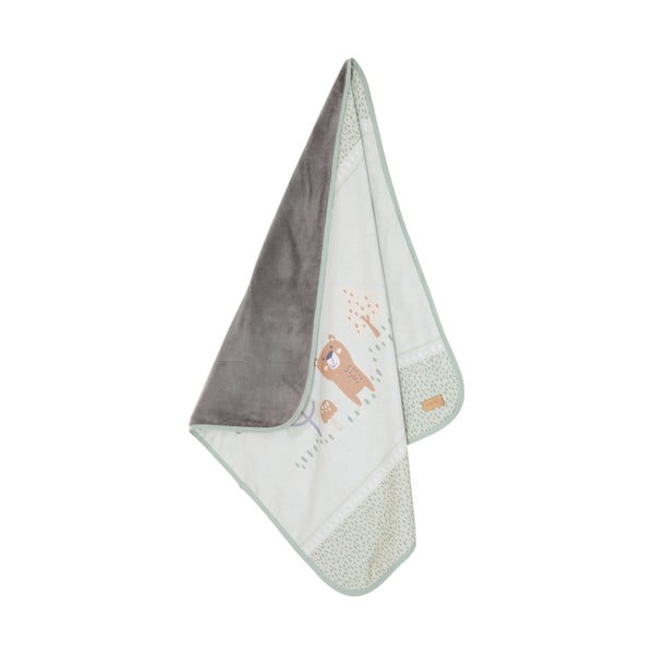 Светлозелено бебешко одеяло от микроплюш 80x80 cm Woodland Buddies – Roba-image-1