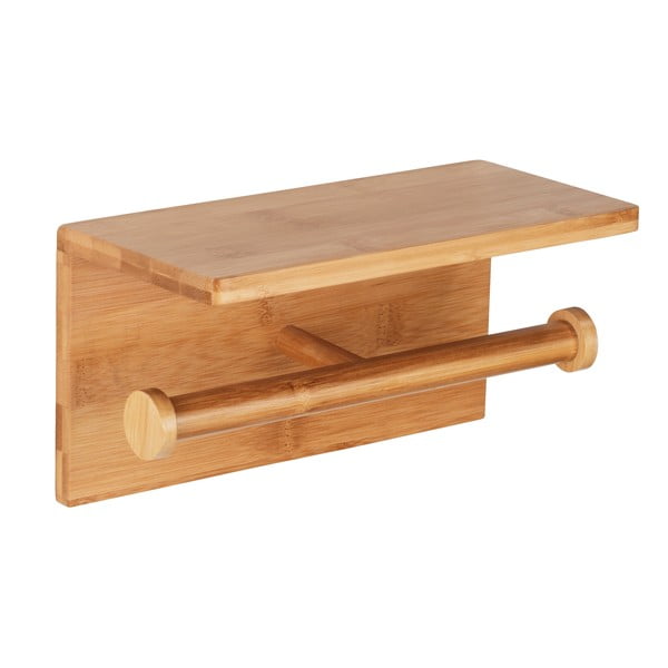 Държач за тоалетна хартия от бамбук за монтиране на стена Duo Bambusa - Wenko-image-1