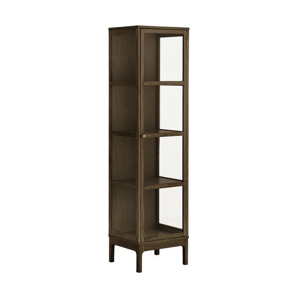 Тъмнокафява витрина от декор от дъб  47x180x40 cm Zamora – House Nordic