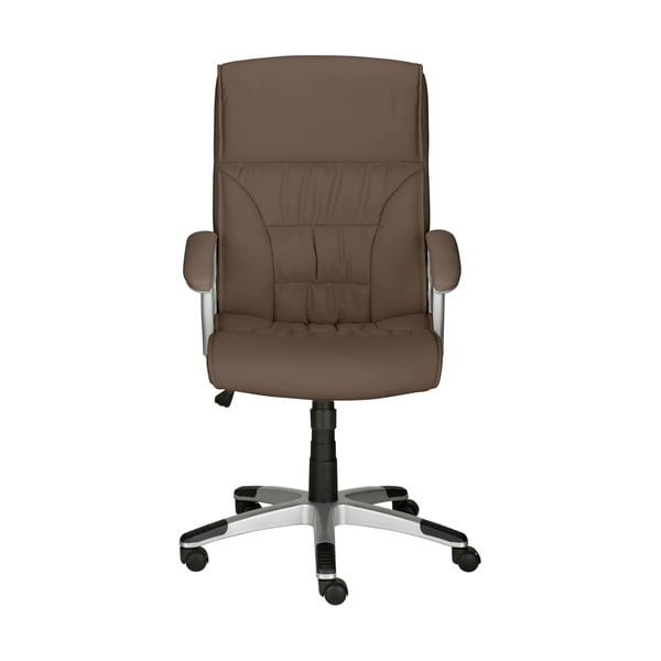 Кафяв офис стол от имитация на кожа Flori – Støraa-image-1