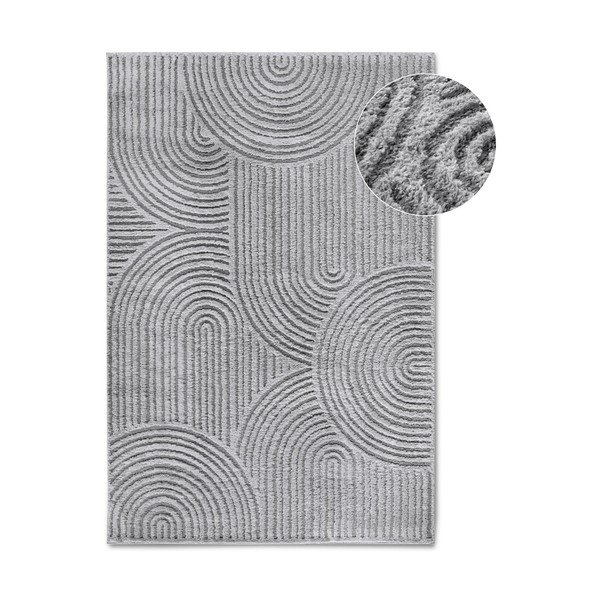 Сив килим 80x120 cm Chappe Light Grey – Elle Decoration