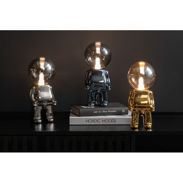 LED затъмняваща се настолна лампа в златисто със стъклен абажур (височина 27 cm) Ross – Leitmotiv-image-1