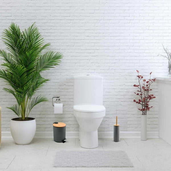 Тъмносиво стоманено кошче за боклук с педал 3 l   Adonis – Spirella-image-1