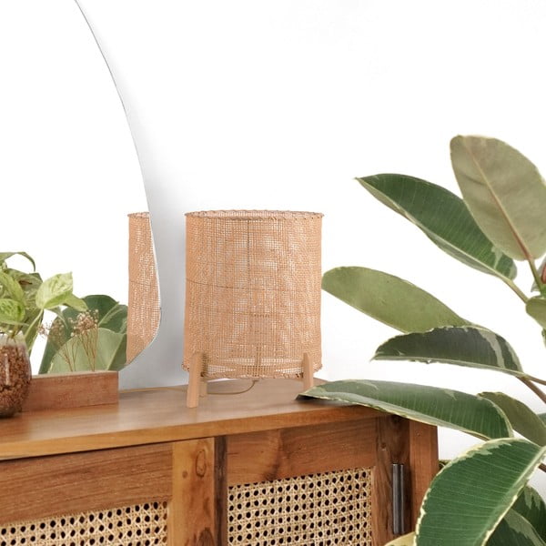 Ратанова настолна лампа, височина 35 cm Wala - SULION-image-2