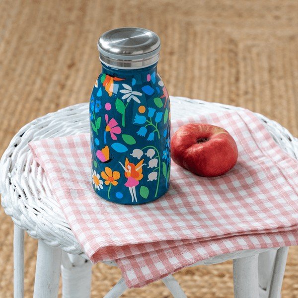 Синя детска бутилка от неръждаема стомана 250 ml Fairies in the Garden – Rex London-image-1