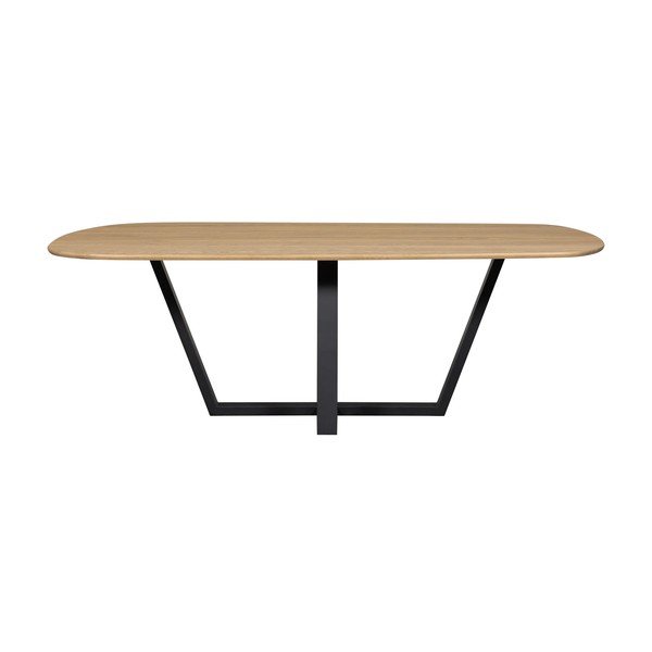 Трапезна маса с дъбова дървена плоскост 100x220 cm Tablo – WOOOD