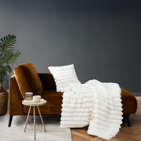Кремаво одеяло от микроплюш 180x220 cm Boudoir – douceur d'intérieur-image-1