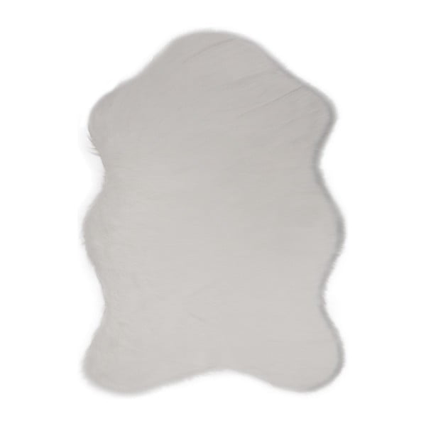 Бял килим от изкуствена кожа Pelus White, 75 x 100 cm - Unknown