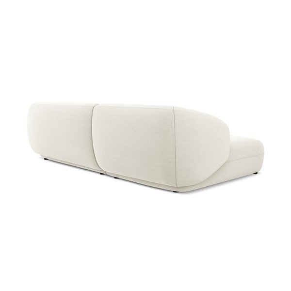 Бял кадифен ъглов диван (ляв ъгъл) Moana – Makamii-image-3