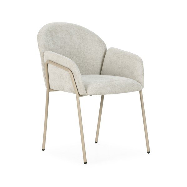 Бежови тапицирани трапезни столове в комплект 2 бр. Aslin – MOME