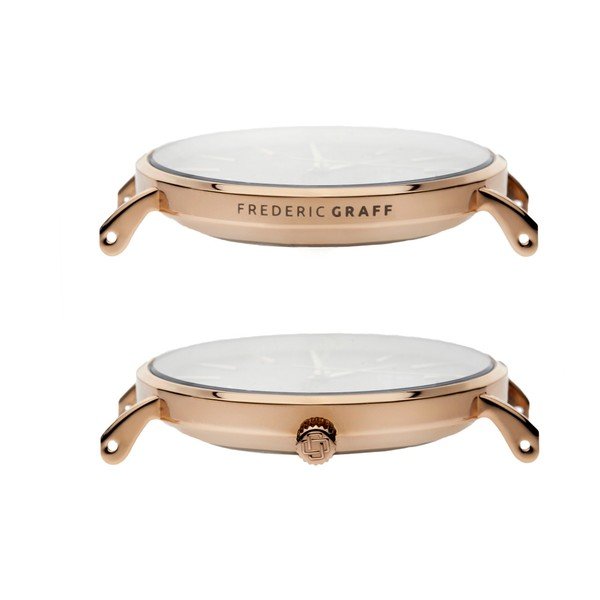 Unisex hodinky s páskem z nerezové oceli v růžovozlaté barvě Frederic Graff Rose Mesh-image-3