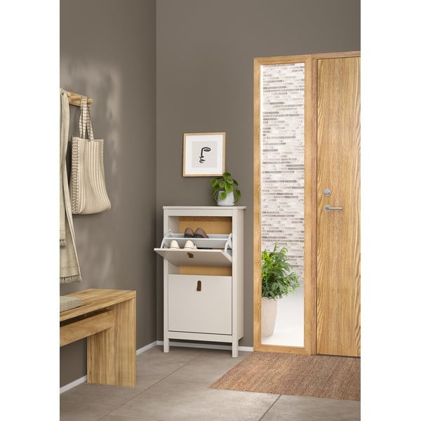 Сиво-бежова накланяща се стойка за обувки Madrid – Tvilum-image-4