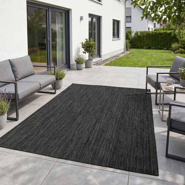 Черен килим за открито и закрито 200x290 cm Mira 1450 – Ayyildiz Carpets-image-1