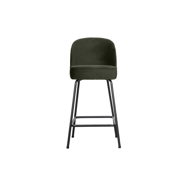 Тъмнозелен бар стол от кадифе 89 cm Vogue - BePureHome