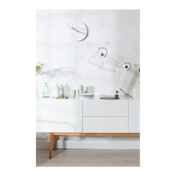 Бял мраморен часовник Zuiver Time Wall Clock-image-3