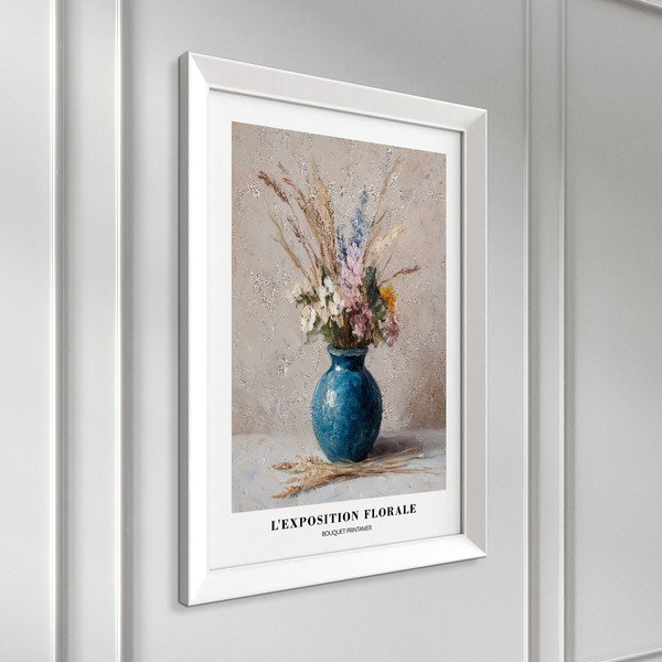 Печатна картина с включена рамка 56x75 cm Blue Vase – Styler-image-3