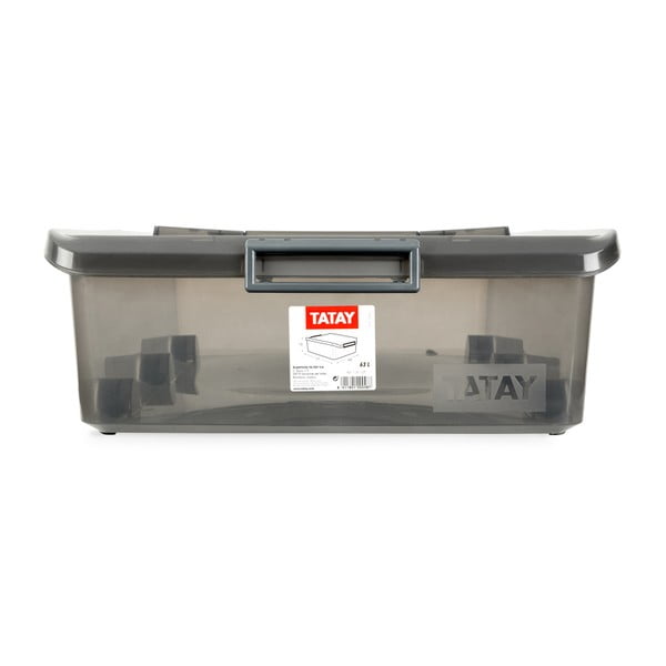 Сива кутия за съхранение на колелца Кутия за съхранение - Ta-Tay-image-1