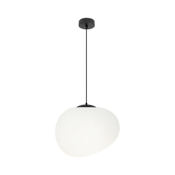 Черно-бяло висящо осветително тяло ø 25 cm Stones – Candellux Lighting