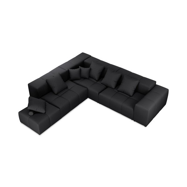 Черен ъглов диван (променлива) Rome - Cosmopolitan Design-image-2