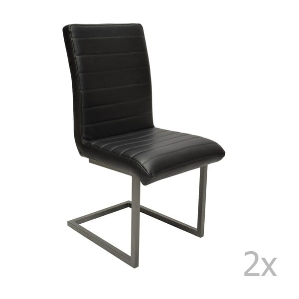 Комплект от 2 черни трапезни стола Toscana Simple - RGE