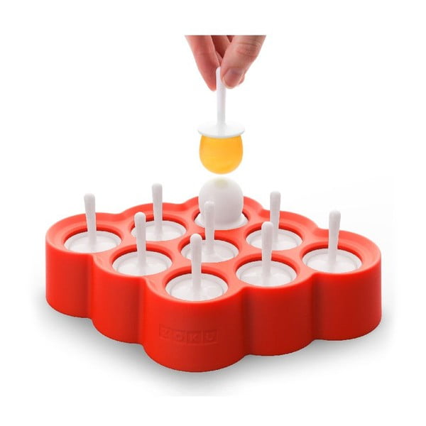 Červená forma na 9 malých nanuků ZOKU Mini Pop