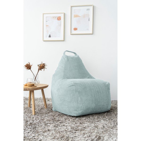 Пуф от рипсено кадифе в цвят мента Play Amuse – SLOWDOWN-image-1