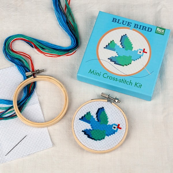 Творчески комплект Cross-stitch Kit Blue Bird – Rex London-image-1