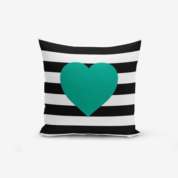 Калъфка за възглавница от памучна смес Striped Green, 45 x 45 cm - Minimalist Cushion Covers