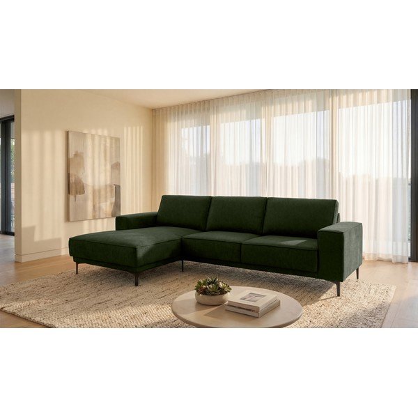 Зелен шенилов ъглов диван (ляв ъгъл) Copenhagen – Scandic-image-1