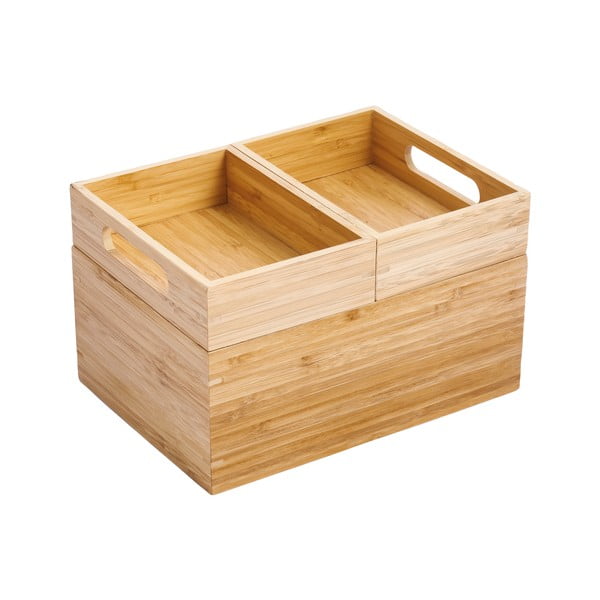 Бамбуков органайзер за козметика в естествен цвят Isalys – MSV-image-3