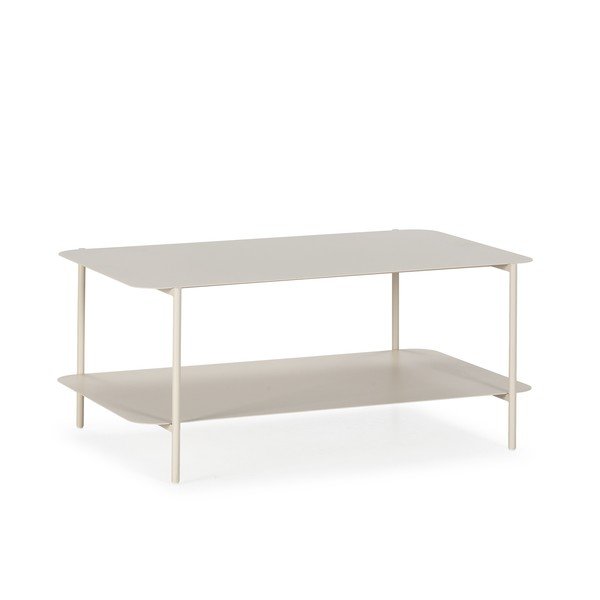 Кремава метална масичка за кафе 58x90 cm Beatrix – MOME