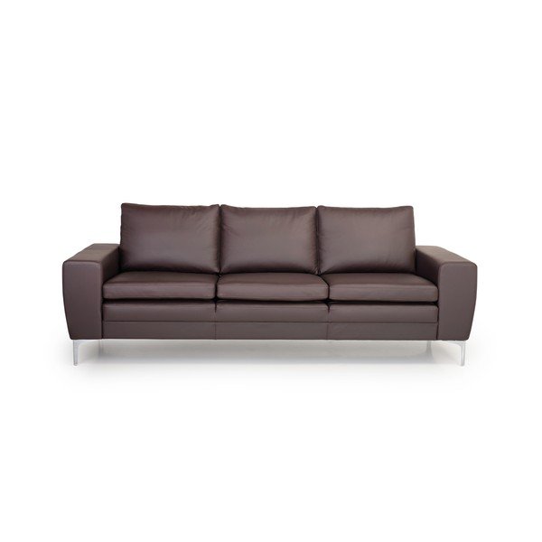 Кафяв кожен диван Twigo, 227 cm - Scandic
