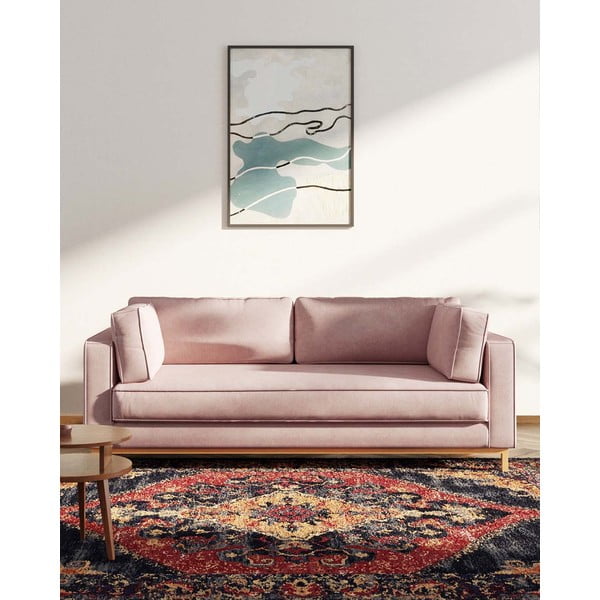 Светлорозов кадифен диван 222 cm Celerio - Ame Yens-image-3