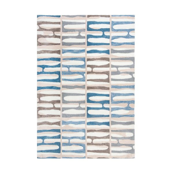 Син килим , 120 x 170 cm Abstract Stripe - Flair Rugs