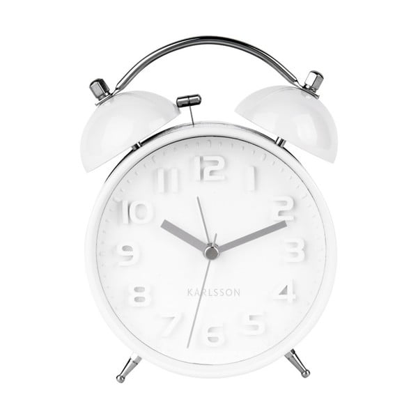 Бял будилник Mr. White - Karlsson-image-3