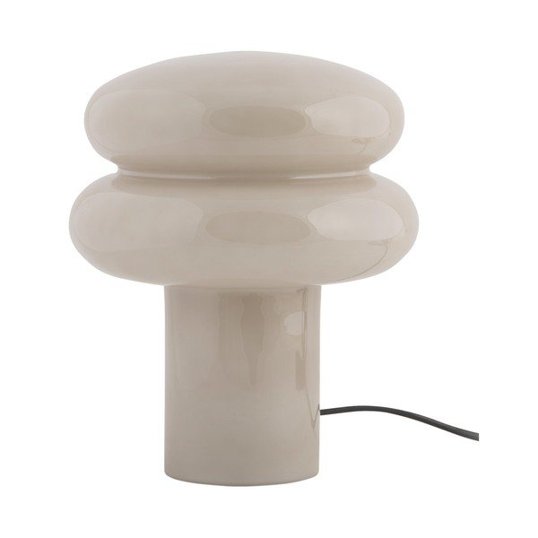 Бежова стъклена настолна лампа (височина 24 cm) Incesante – Leitmotiv