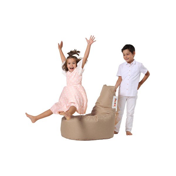 Бежов детски чувал за сядане Baton - Floriane Garden-image-2