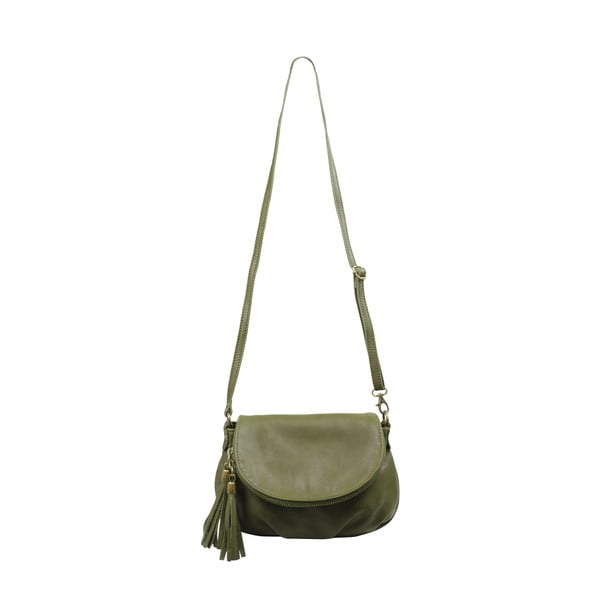 Зелена кожена чанта Sybilla - Infinitif