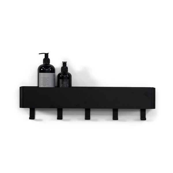 Черен стенен стоманен рафт за баня Multi - Spinder Design