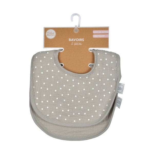 Сиви муселинови детски лигавници 2 броя – Bébé Douceur-image-3