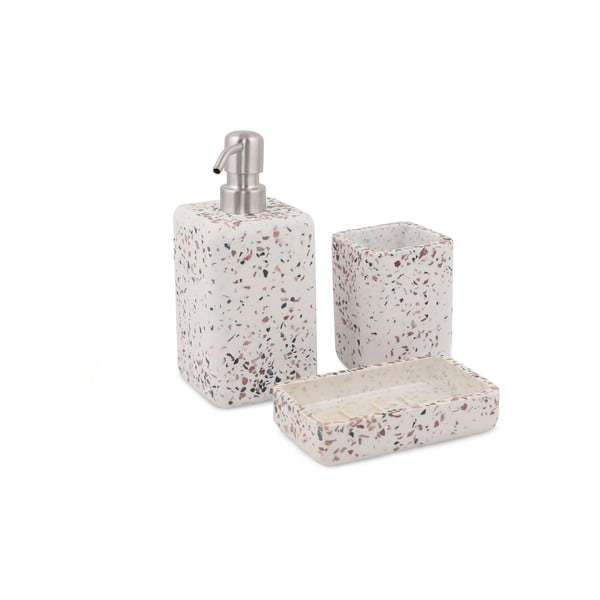 Комплект аксесоари за баня от бял полирезин Mozaik - Mioli Decor