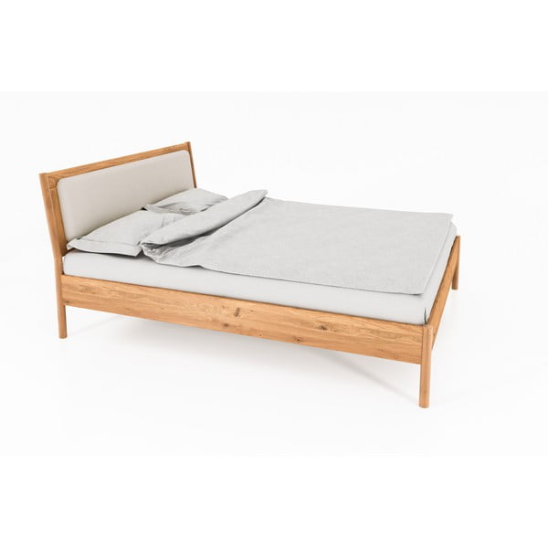 Дъбово двойно легло с тапицирана табла 180x200 cm Pola - The Beds