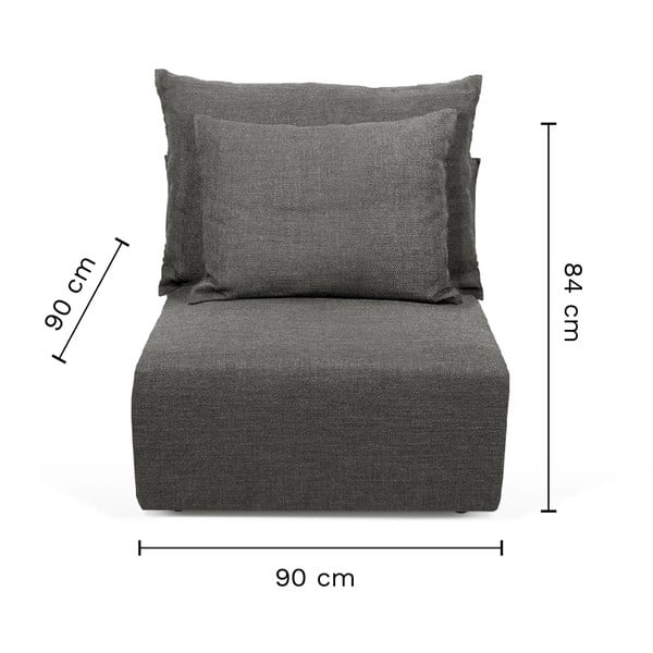 Антрацитен модул за диван (централна част) Dune - TemaHome-image-3