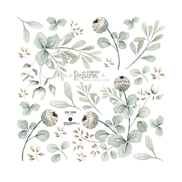 Комплект стикери за стена Miniset Meadow Flowers - Dekornik
