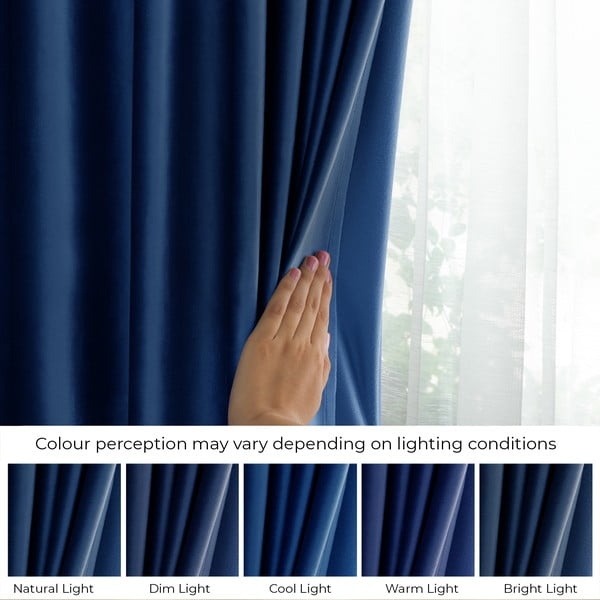 Тъмносиньо dimout перде 140x270 cm Eyelets – Restilo-image-4