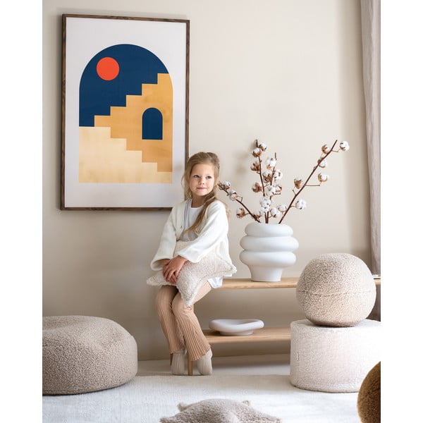 Кремав детски пуф от букле – Wigiwama-image-1