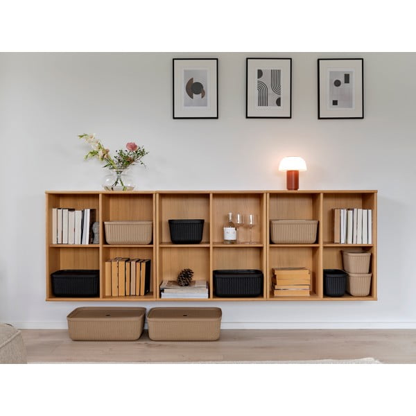 Светлокафяви кутии за съхранение в комплект 2 бр. с капаци 23x16x20,5 cm Pulp – Zone-image-1