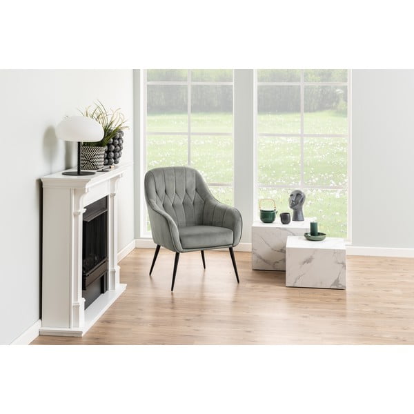 Бели масички за кафе в комплект от 2 бр. от декор от мрамор 58x58 cm Dice – Actona-image-2